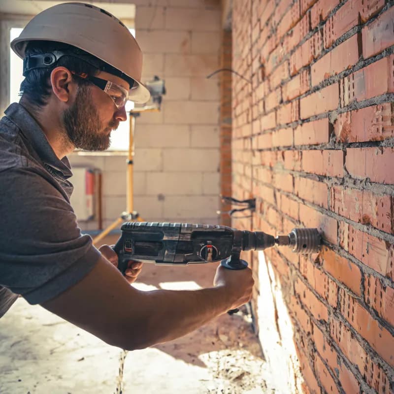 Ziegelwände schneiden
