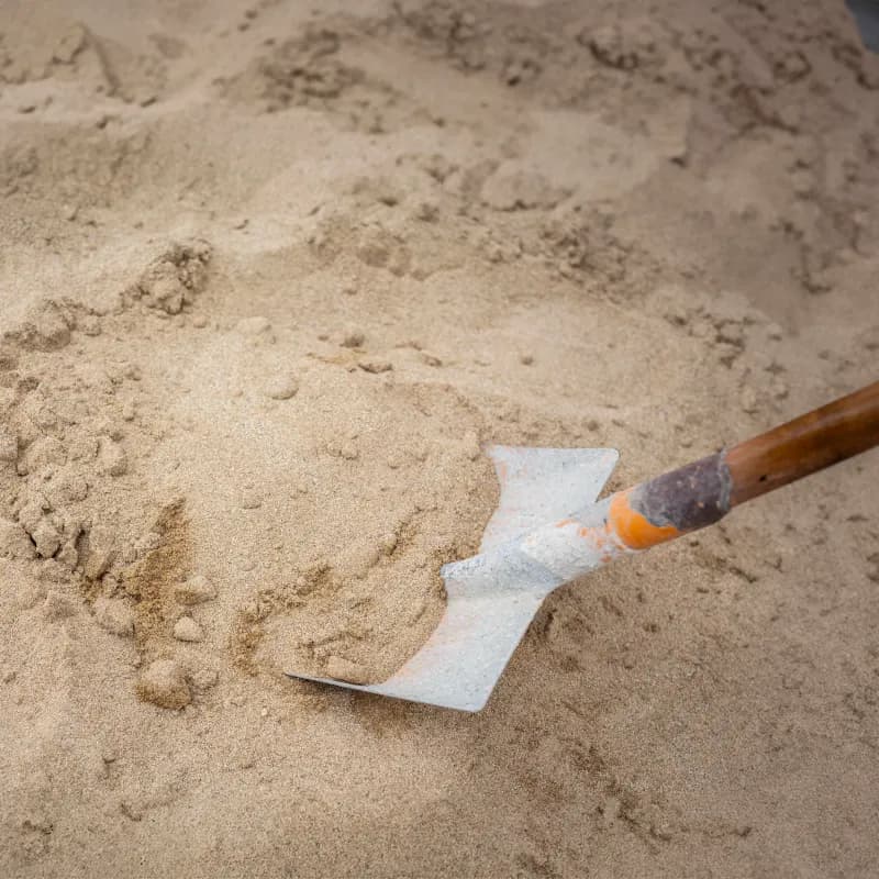 Preparazione del letto di sabbia