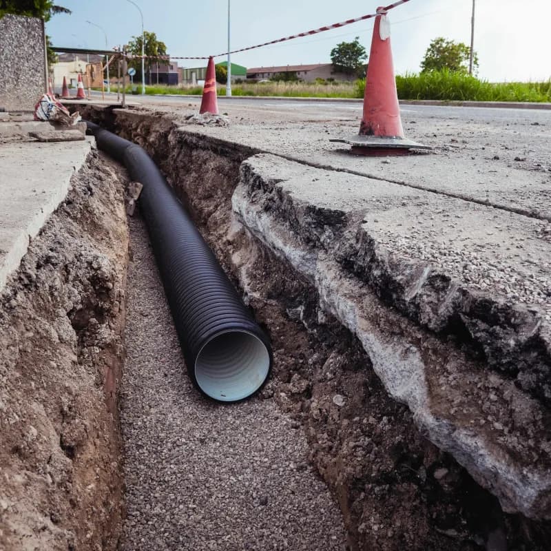 Pose de conduite d'alimentation en eau f32 /sans excavation/