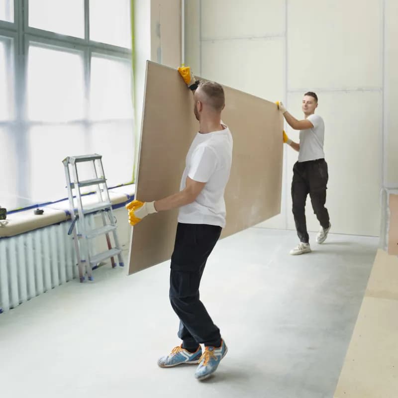 Trockenbau an Wände kleben