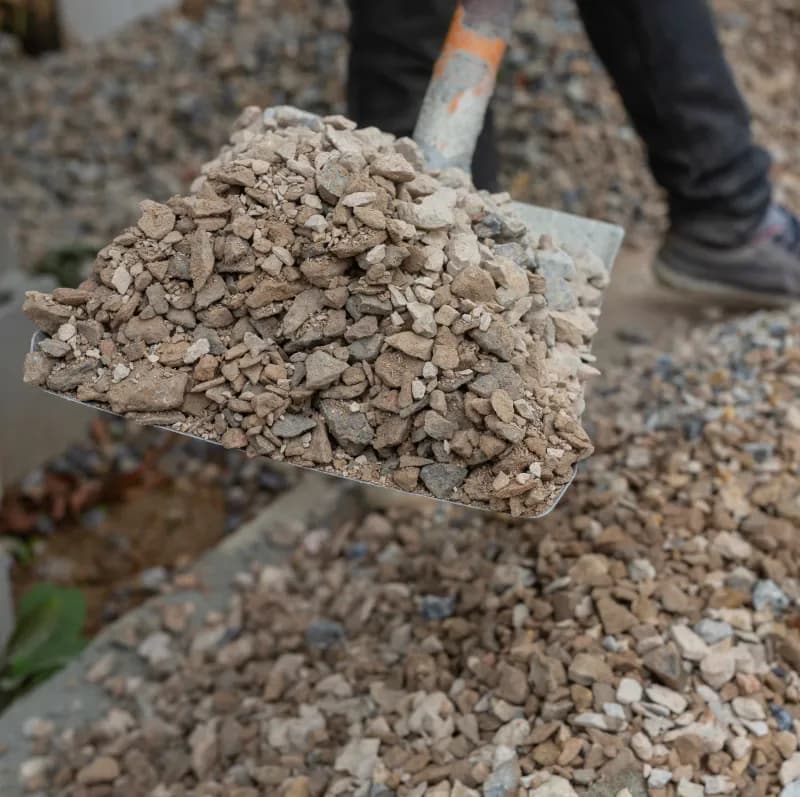 Riempimento di ghiaia