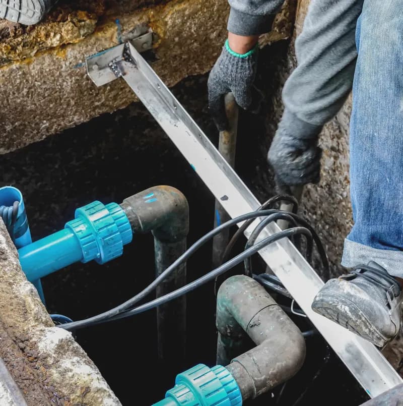 Drainage des cages d'ascenseur